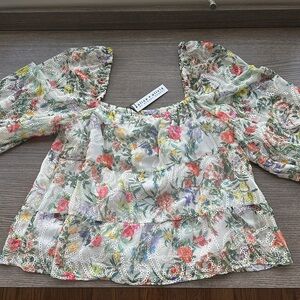 BNWT Alice+Olivia by Stacey Bendet lightweight blouse, Size Large